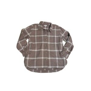 Madewell Flannel Kentwood Oversize Shacket Shirt Jacket Women's M Window Pane